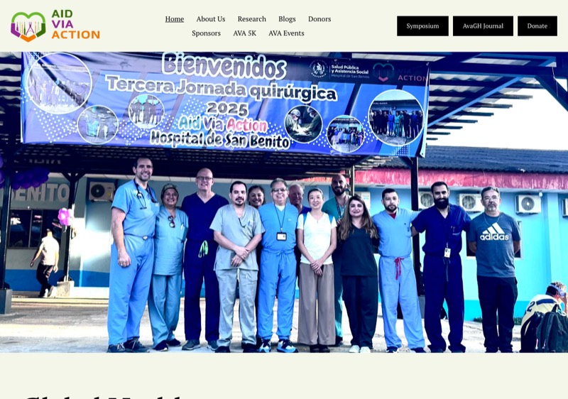 Aid Via Action website